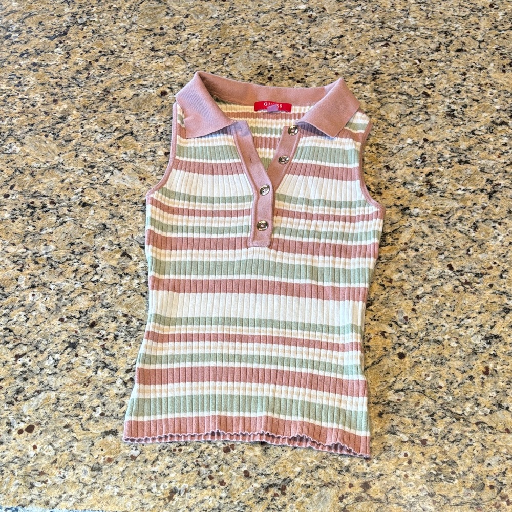 GUESS XS ribbed tank